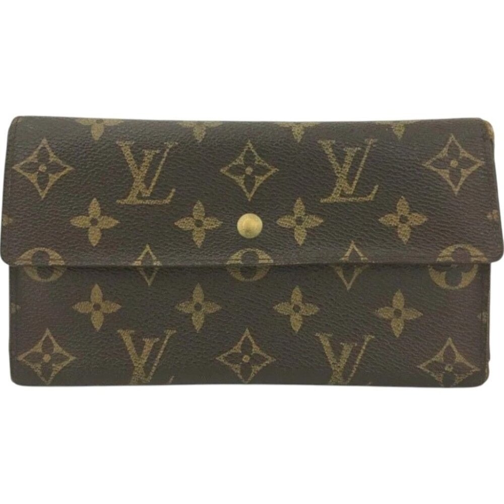 765264BU (L3) Louis Vuitton Wallet Long Porte Tresor International Brown Monogra